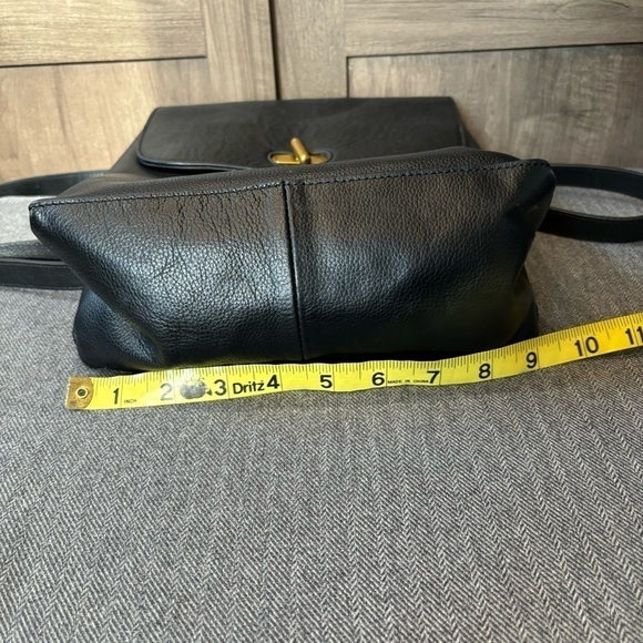 Antonio Melani Leather Backpack Black Purse